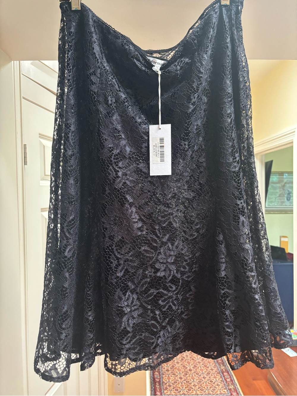 Reformation Amelia Skirt Black - Size 12 - Picture 5 of 8